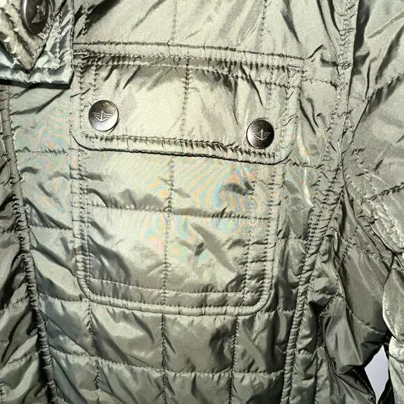 Dockers Unisex Size Large Olive Green Long Sleeve Puffer Lightweight Jacket - Picture 2 of 8